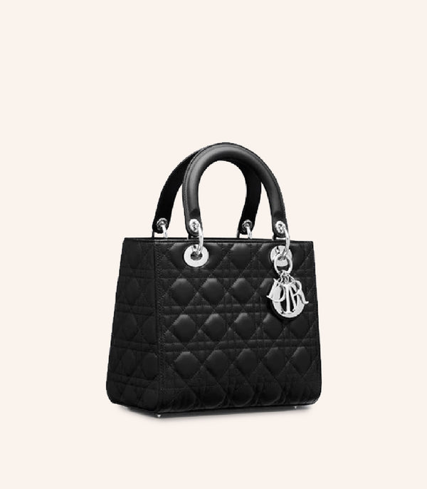 Tas Dior Medium Lady Dior Bag Cannage Lambskin