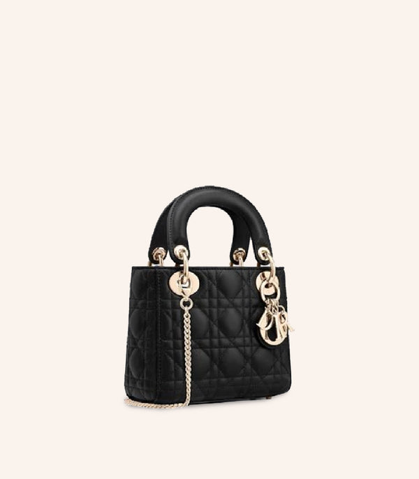 Tas Dior Mini Lady Dior Bag Cannage Lambskin