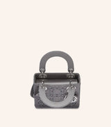 Tas Dior Mini Lady Dior Bag Strass Cannage Satin