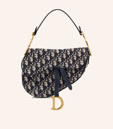 Tas Dior Saddle Bag Blue Oblique Jacquard