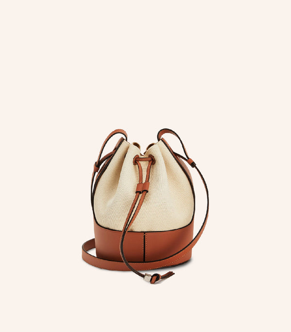 Tas Loewe Small Balloon Bag in Canvas and Calfskin