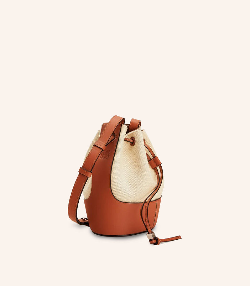 Tas Loewe Small Balloon Bag in Canvas and Calfskin