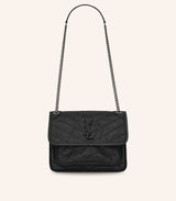 Tas YSL Saint Laurent Niki Baby In Crinkled Vintage Leather