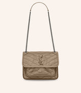 Tas YSL Saint Laurent Niki Baby In Crinkled Vintage Leather